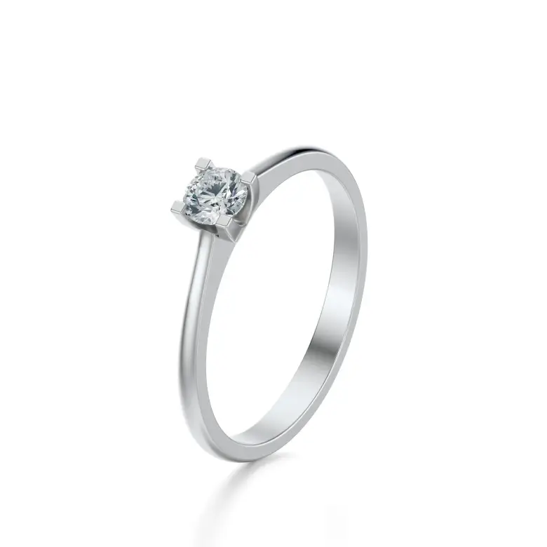 Pierścionek z białego złota z diamentem AJPZ_005